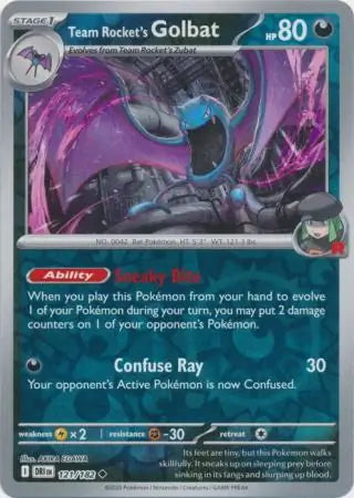 Destined Rivals Team Rocket's Golbat #121/182 reverse holo